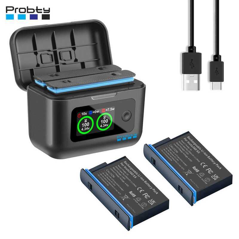 C For Insta360 X5 Battery 2850Mah Fast Charger Hub Power Accessories For Insta 360 ONE X 5