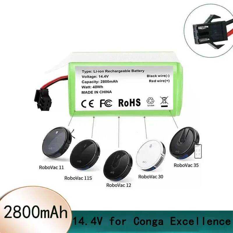 C PURFIELD 4S1p 14.8V 2800Mah Battery For Eufy Robovac 15C 15T 25C 30 30C 35C MAX G10 G15 G20 G30 E