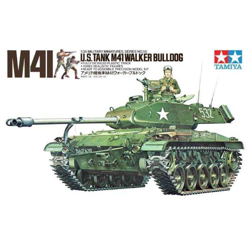 C 1/35 TAMIYA Model1 35055 U.S. Tank M41 Walker Bull Assembly Scale Diy Toys Model Kit