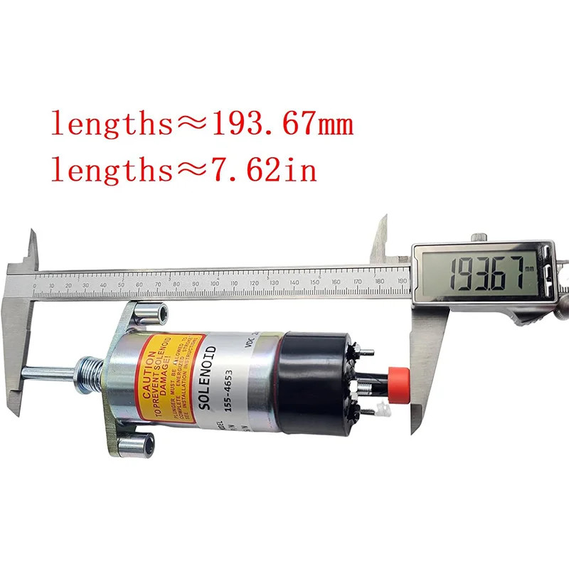 12V Fuel Shutoff Solenoid for Caterpillar 3304 3306 3406 3406B 3406C 330 330 L 330B L 330B LN 350 1