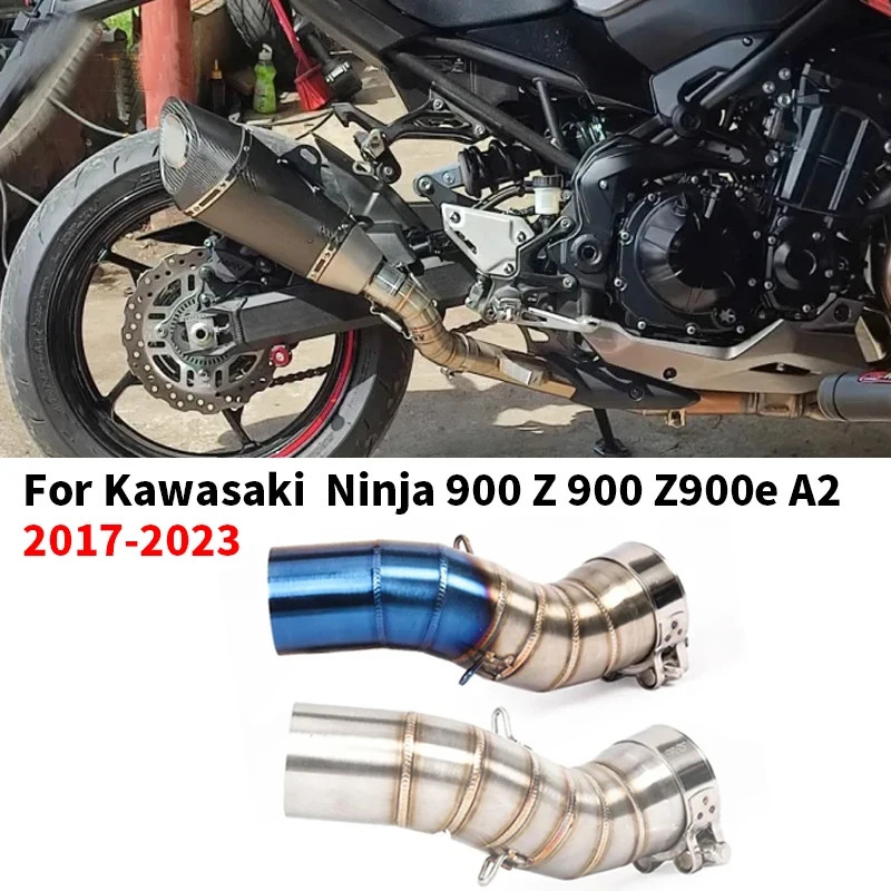 Motorcycle Exhuast Middle Link Pipe Escape Adapter Connect Pipe For Kawasaki Z900 2017-2021 Z900E z