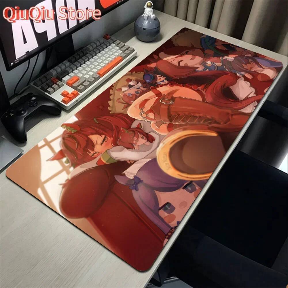 Uma Musume Pretty Derby Mousepad แผ่นรองเมาส์แผ่นรองโต๊ะพร้อม Pad อุปกรณ์เสริมสําหรับเล่นเกม Prime Gaming XXL