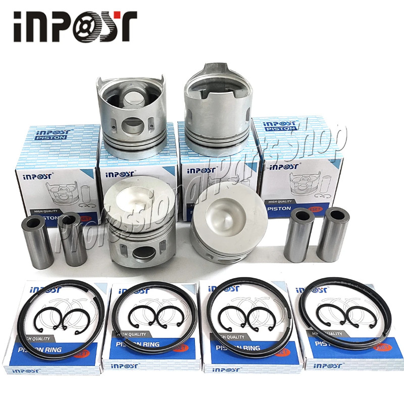 4 set 4D32 STD Piston Kit With Ring For Mitsubishi 4D32 4D32T Engine
