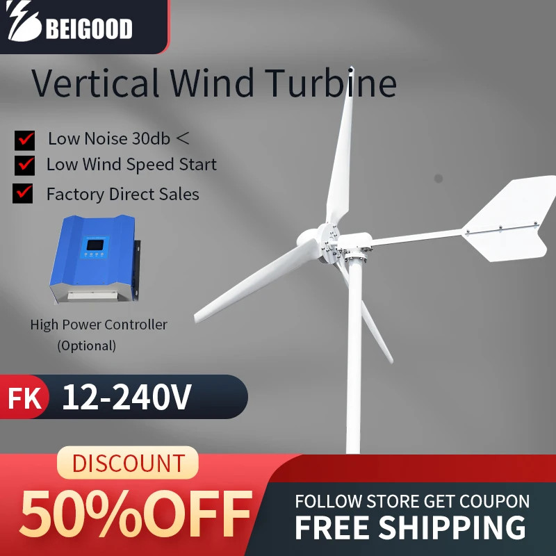 Free Energy Efficiency 8/10/15KW Horizontal Wind Turbine Generator Home Use New Energy Windmill 12V