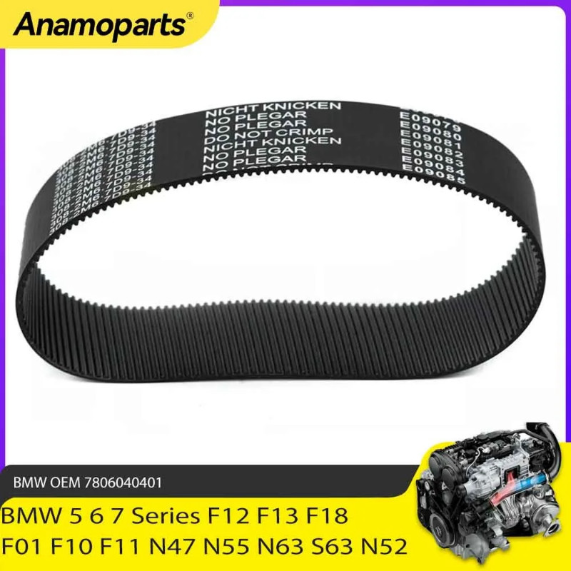 Engine Parts Steering Rack Pinion Gear Belt Fit 2.0 2.5 3.0L For BMW 5 6 7 Series N47 N63 S63 2.0L