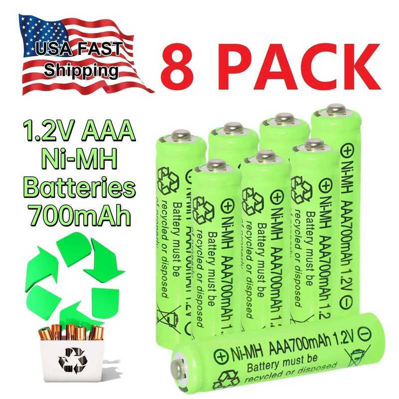 C 8Pcs 5600Mah 1.2V AAA Rechargeable Nickel Hydrogen Battery, Suitable For Flashlights, Keyboards,