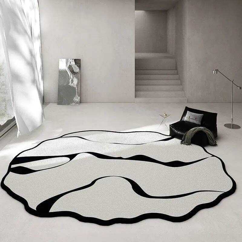 C Irregular Shape Bedroom Decor Carpet Modern Style Carpets For Living Room Washable Lounge Soft Or