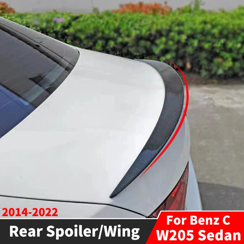 For Mercedes Benz C W205 Sedan and C43 C63 4 Door Rear Spoiler Wing Exterior Part Sport AMG Style T