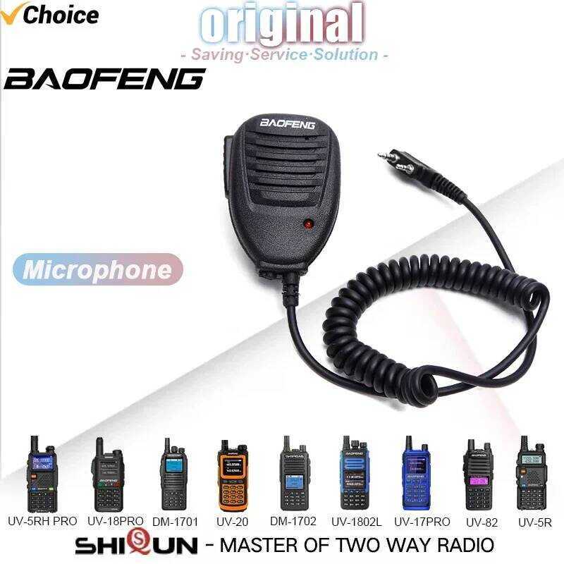 ▥  ไมโครโฟนไหล่ลําโพง MIC สําหรับ Uv-18Pro Uv-5Rh Pro Walkie Talkie  Uv-K5 Uv-K
