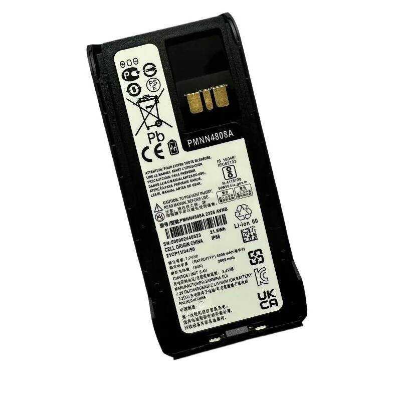 ▥ Pmnn4808a แบตเตอรี่สําหรับ Motorola R7a R7 Walkie Talkie อุปกรณ์เสริม 3000Mah 7.2V แบตเตอรี่