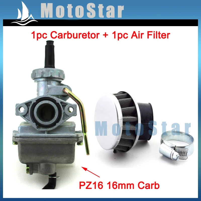 PZ16 16mm Carburetor Carb 35mm Air Filter For 50cc 70cc 90cc 110cc ATV Quad Dirt Pit Trail Motor Bi