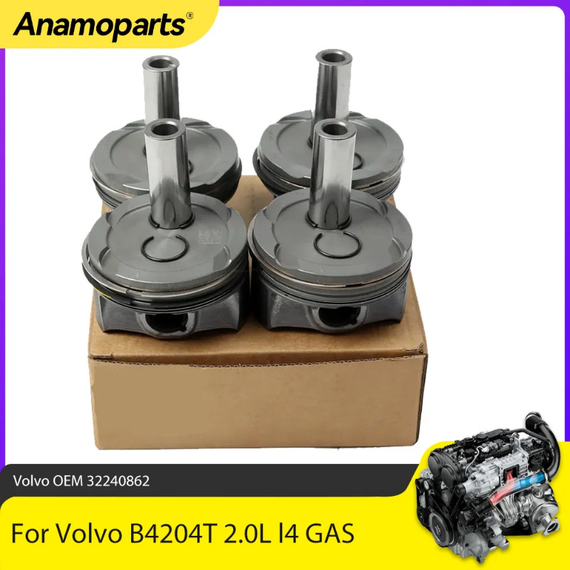 Engine Parts Pistons & Rings Set Fit 2.0 L T For 14-20 Volvo S60 S90 V40 V60 V90 XC60 XC90 XC40 B42