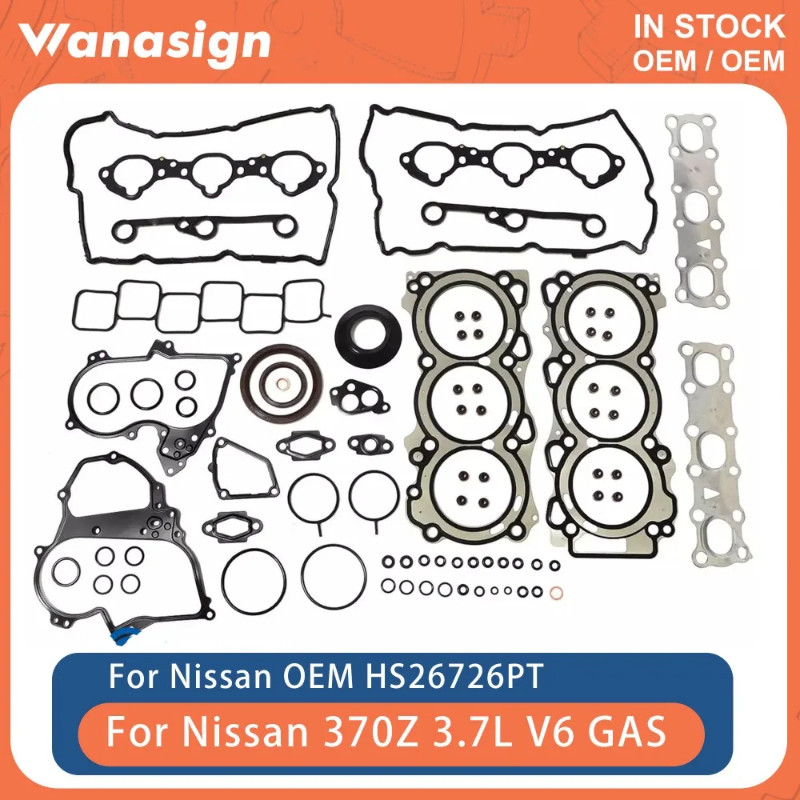 Engine Full Gasket Set Fit 3.7 L For Nissan 370Z Infiniti FX37 G37 M37 Q40 Q70 VQ37VHR 3.7L V6 GAS