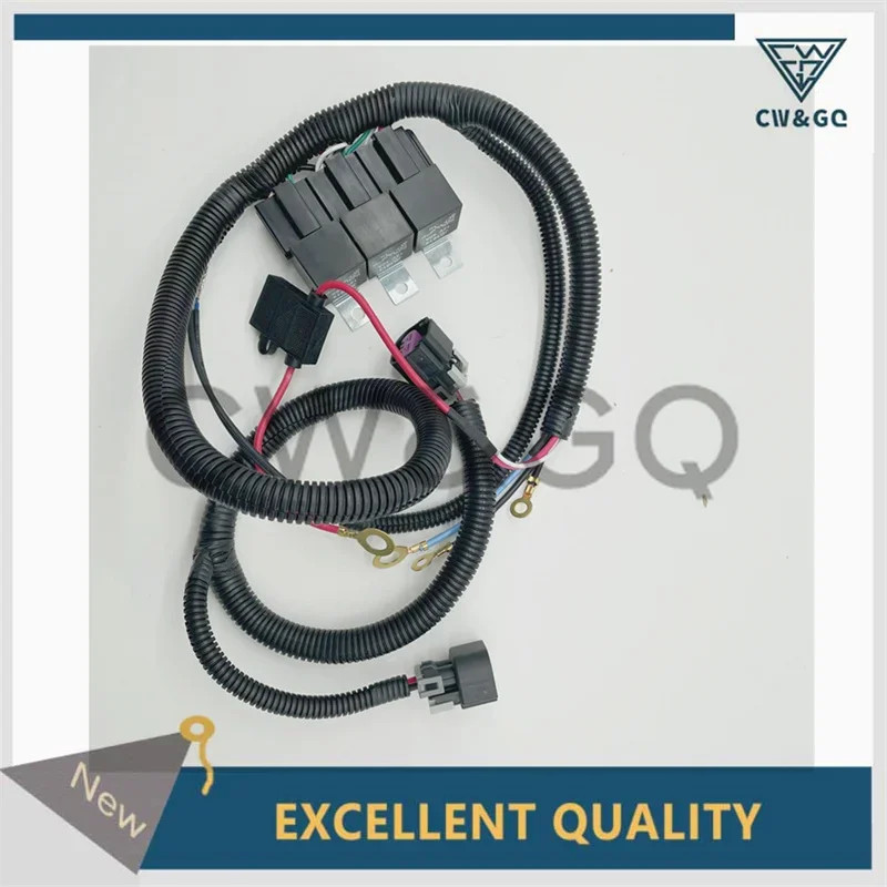 7L5533A226T Electric ECU Control Dual Fan Upgrade Wiring Connector Harness For Chevrolet GMC Silver