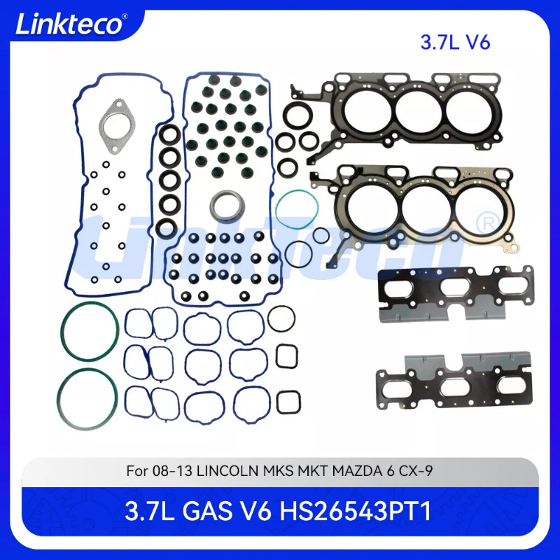 Engine Cylinder Head Full Gasket Set For 08-15 3.7 T L V6 GAS Lincoln MKS MKT Mazda 6 CX-9 3.7L V6