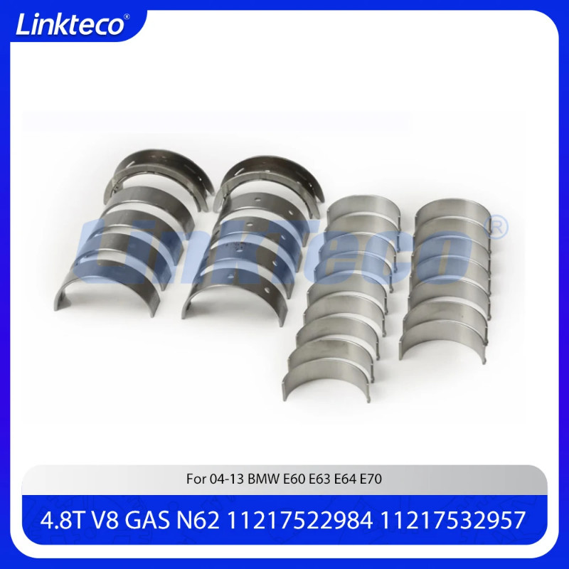 Engine part Crankshaft main & connecting rod bearing Fit 4.8 T V8 GAS N62 For 04-13 4.8L BMW E60 E6