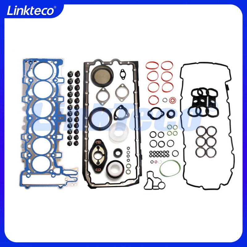 Cylinder Full Gasket Set Timing chain Kit & Bearing & Pistons rings Set Fit 2.5 L T N52B25 For 04-1