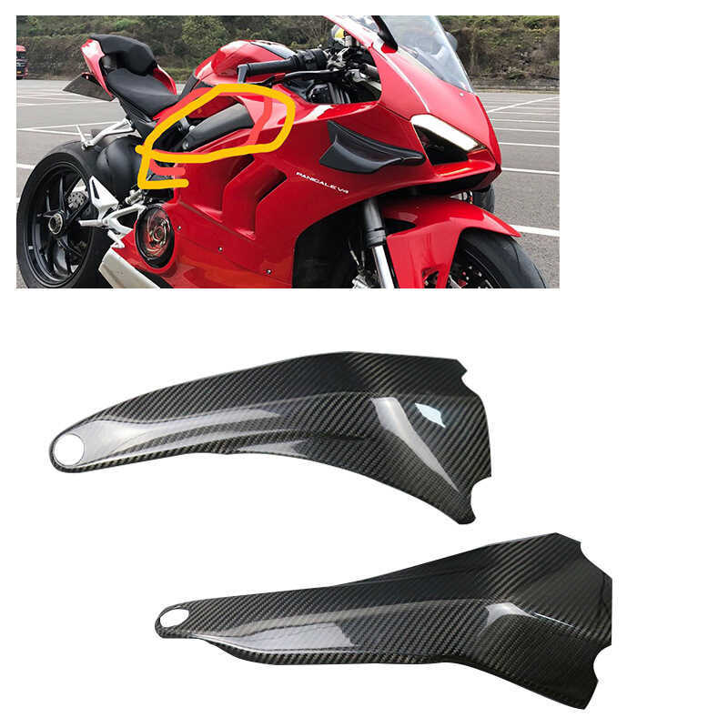 เหมาะสําหรับ ducati ducati V4/V4S/V4R รถจักรยานยนต์คาร์บอนไฟเบอร์ดัดแปลงด้านข้าง Fairing Coverage 20