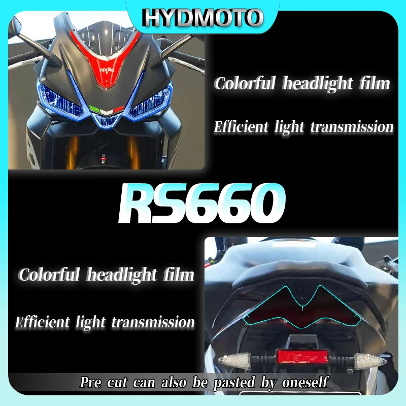 For Aprilia RS660 headlight film tail light film instrument film transparent protective film motorc