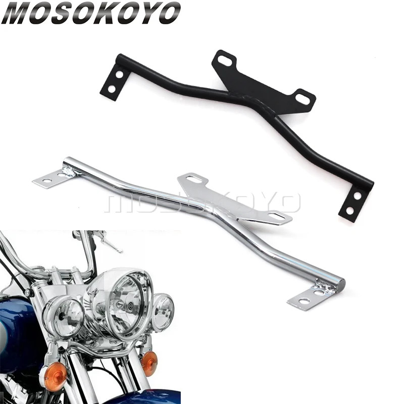 Universal Steel Motorcycles Auxiliary Headlight Holders For Honda Kawasaki Vulcan Spotlight Fog Sig