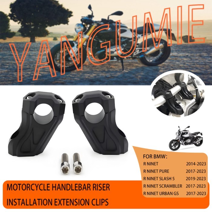 NEW For BMW R NINE T RNINET R9T R 9 T Motorcycle Handlebar Riser Mount Extension Clamps 2014 2015 2