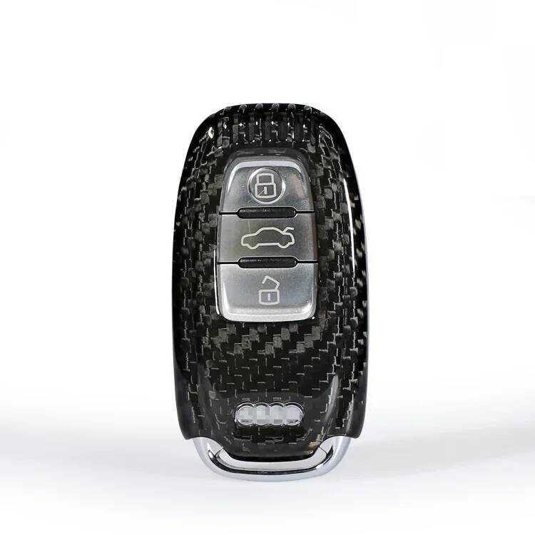 ▥ Carbon Fiber Remote Fob Key Case Shell Cover For Audi A4 S4 A5 S5 B8 8K B8.5 A6 S6 C7 A7 S7 4