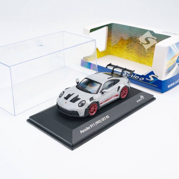 Solido 1: 43 Porsche Porsche 1992 GT3 RS จําลองรถรุ่นยางสีแดง