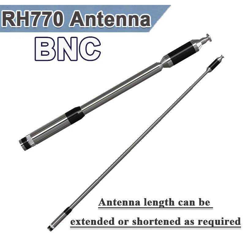 ▥ Rh-770 เสาอากาศขั้วต่อ BNC Dual Band 144/430Mhz High Gain Walkie Talkies Telescopic เสาอากาศส