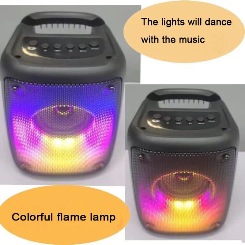 3-Inch Portable Player Bluetooth Speaker Dormitory Home Wireless Audio Small Subwoofer Heavy Bass H