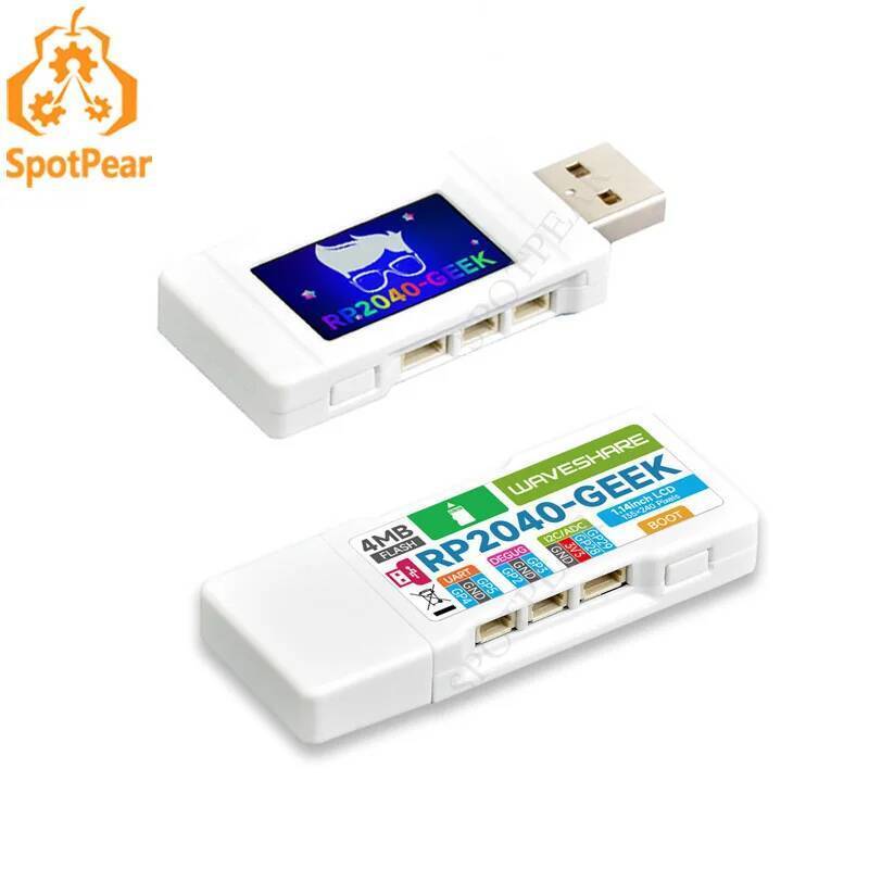 Raspberry Pi Pico RP2040 ตัวดาวน์โหลด USB พร้อม LCD ขนาด 1.14 นิ้ว 65K 240x135 RP2040-GEEK บอร์ดพัฒน