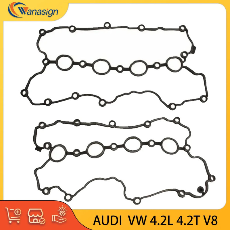 AUTO Valve cover gasket SET for AUDI Volkswagen A4 RS4 A5 RS5 S5 A6  A8 Q7 R8 TOUAREG 4.2L V8 32V 4