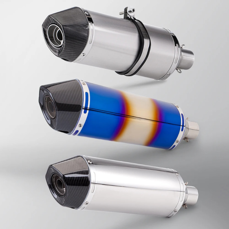 51MM Universal Motorcycles Exhaust Pipe AW25 Exhaust Muffler For Z900 Zx6r Zx10r R6