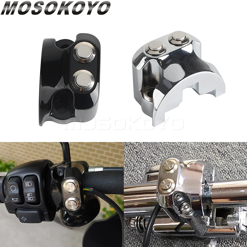 For Harley Dyna Sportster XL V-Rod AERO 1" Handlebar Air Ride Switch Control Push Button Switches A