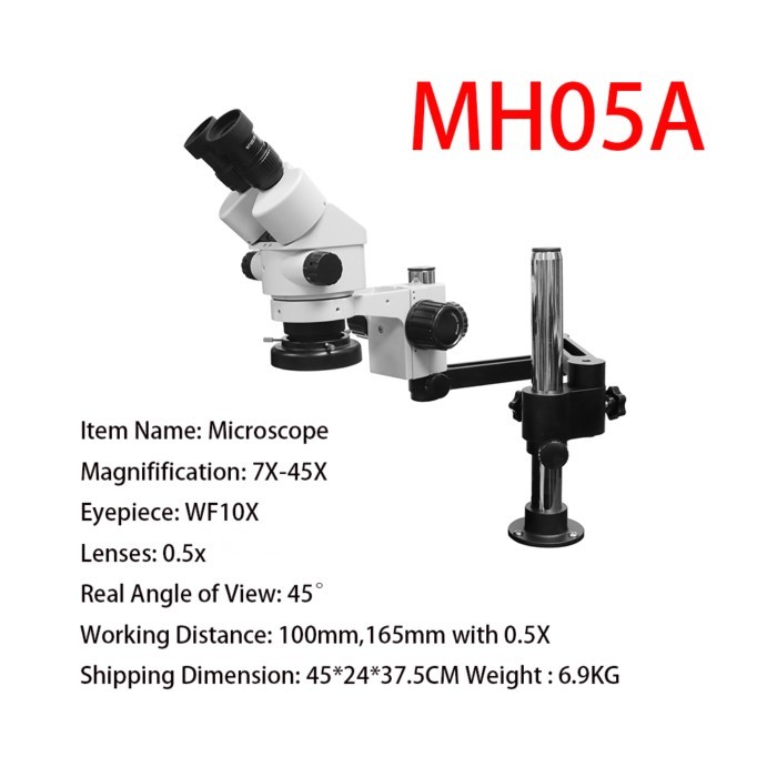 MH05A  Jewelry Engraving Precision Stereoscopic Microscope 7*45X,Binocular Microscope ,Jewelry tool