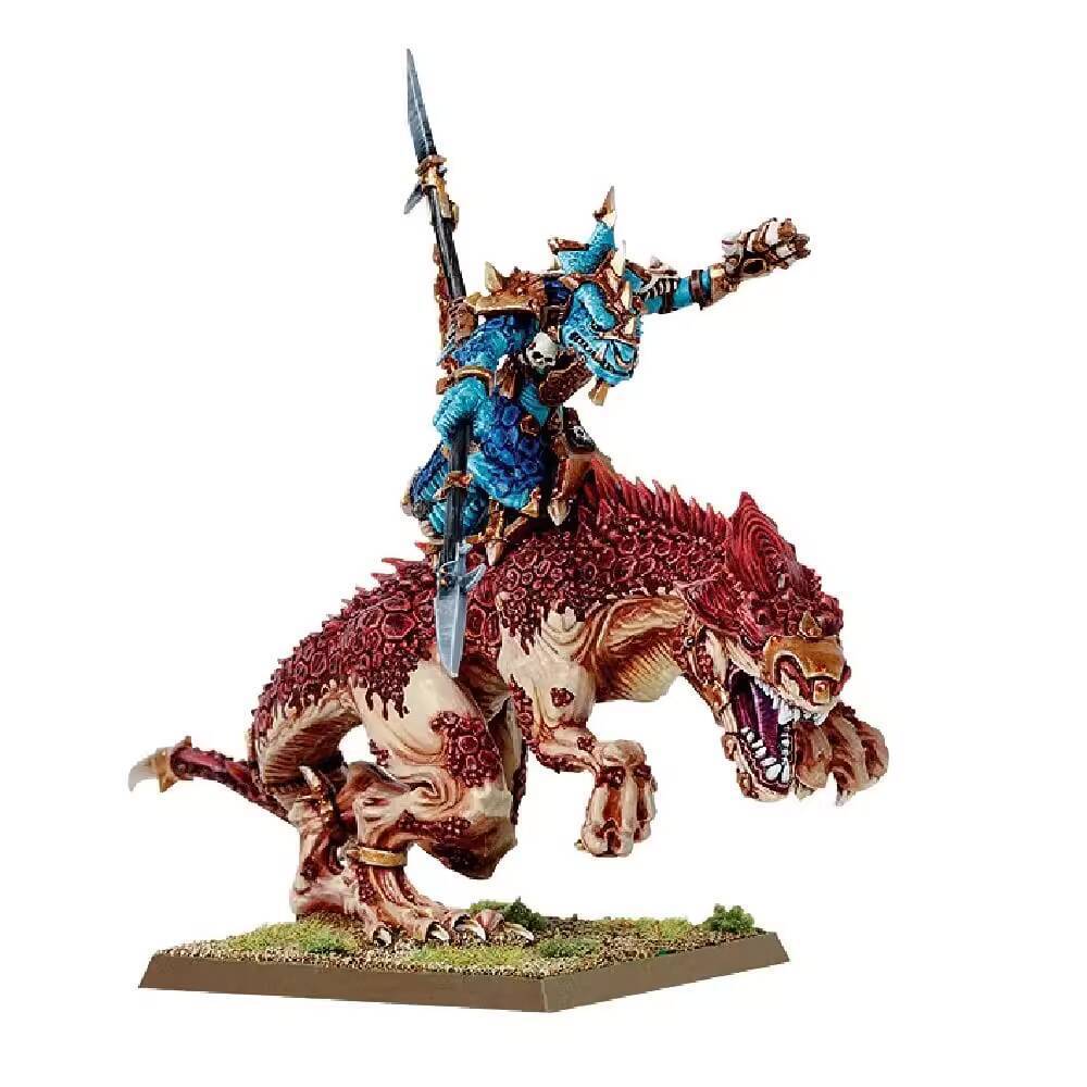 [โมเดลวาแฮมเมอร์] ยุคกลาง Lizard Man ขี่ Tyrannosaurus Lord Z-160 โมเดลเรซิ่น