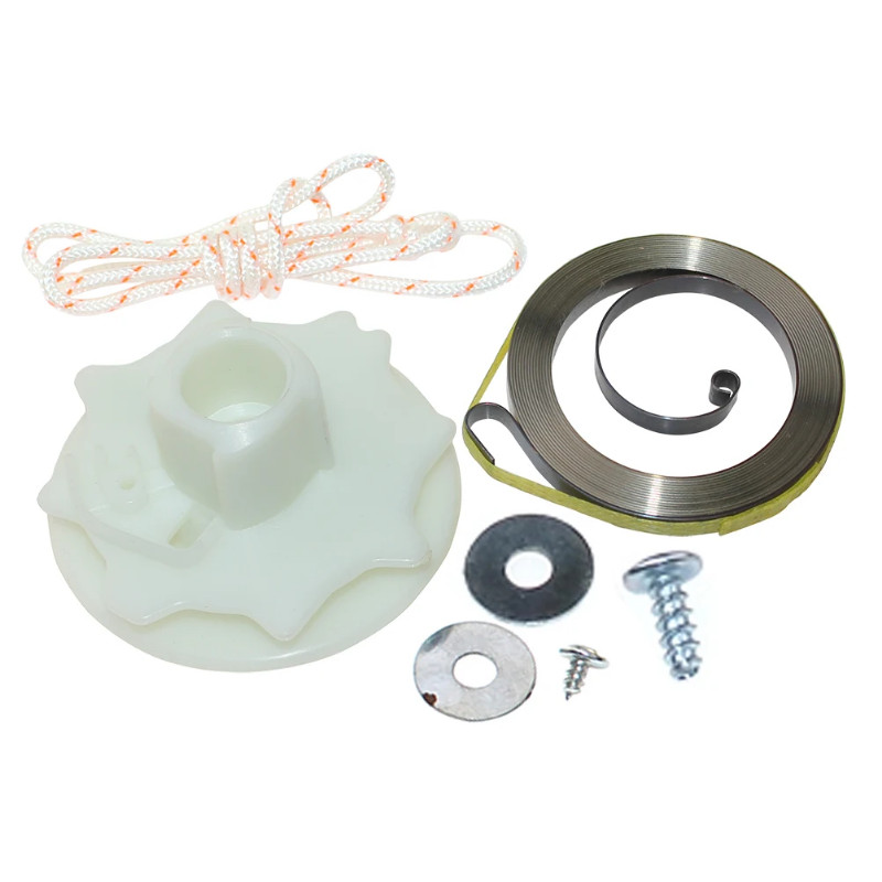 Recoil Spring Pulley Rope For Husqvarna 136 136LE 141 141LE Jonsered 2036 2040 CS2040 Partner P365
