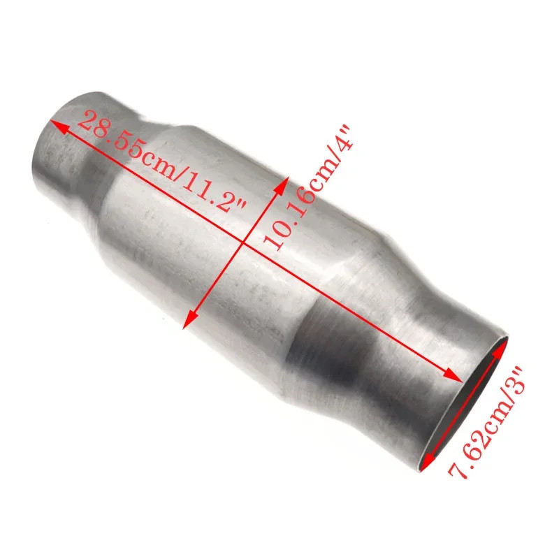 2pcs 3inch/7.62cm Car Catalytic Converter Clean Sport Exhaust Ceramic 400 cells Inlet/Outlet  4" Bo
