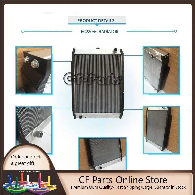 Water Tank Radiator 20Y-03-21111 for Komatsu Excavator PC200EL-6K PC210-6 PC220-6 PC230-6 PC240-6K