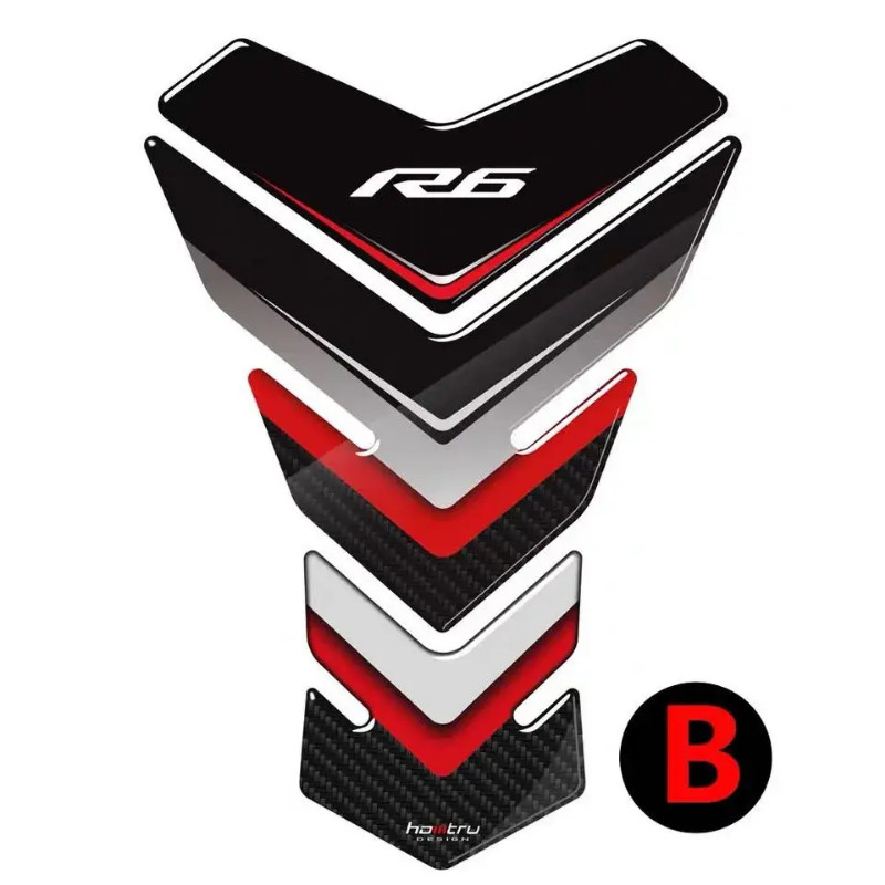 Motorcycle FOR YAMAHA YZF-R6 R6S R 6 Tankpad Sticker Fishbone 3D Tank Pad Stickers Oil Gas Protecto