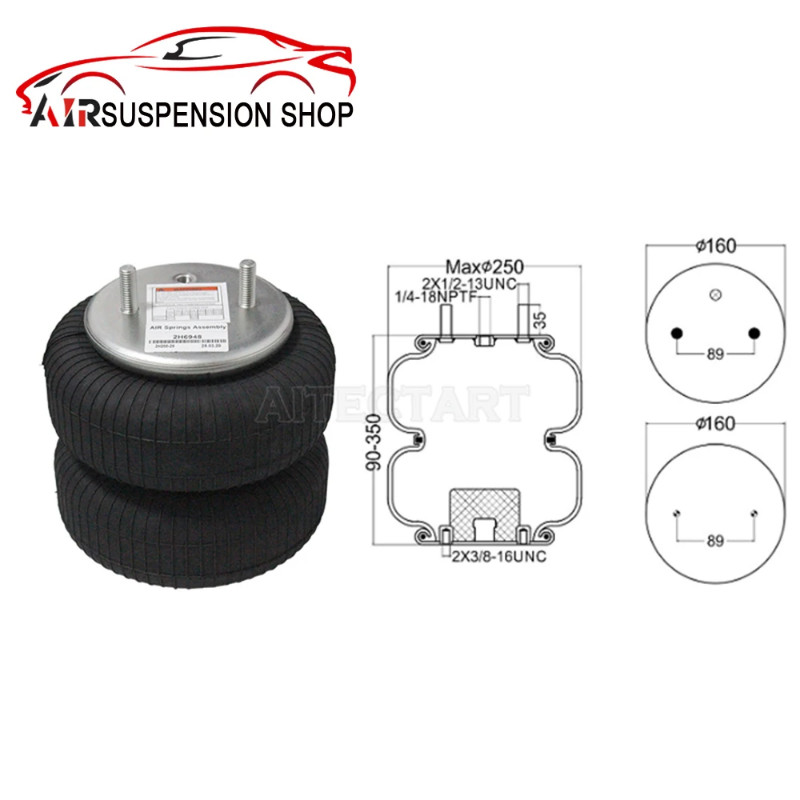 For Firestone W01-358-6948 Goodyear 2B9-251 Contitech FD200-25 429 Air Suspension Spring Bag Assemb