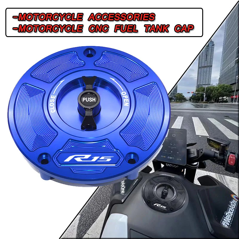 LOGO YZF-R15 For YZF YZF-R15 YZF R15 R15 V3.0 V2 V3 ABS  Motorcycle Cover Quick Gas Box Cover ,CNC