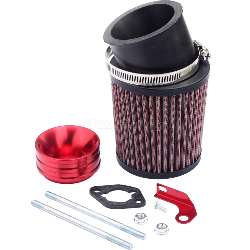 Air Filter Adapter Intake Kit for 6.5 HP 196cc Clone GX160 GX200 212cc Predator Go Kart Coleman CT2