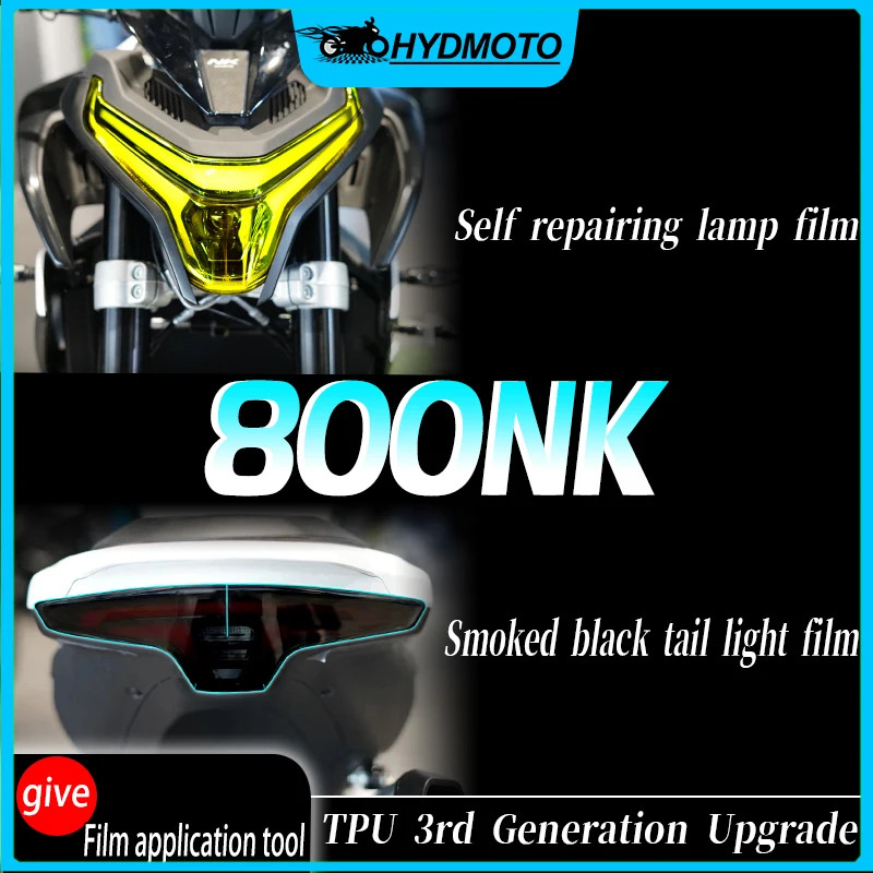 For CFMOTO 800NK  headlights smoked black tail light film rainproof film  self repairing sticker ac