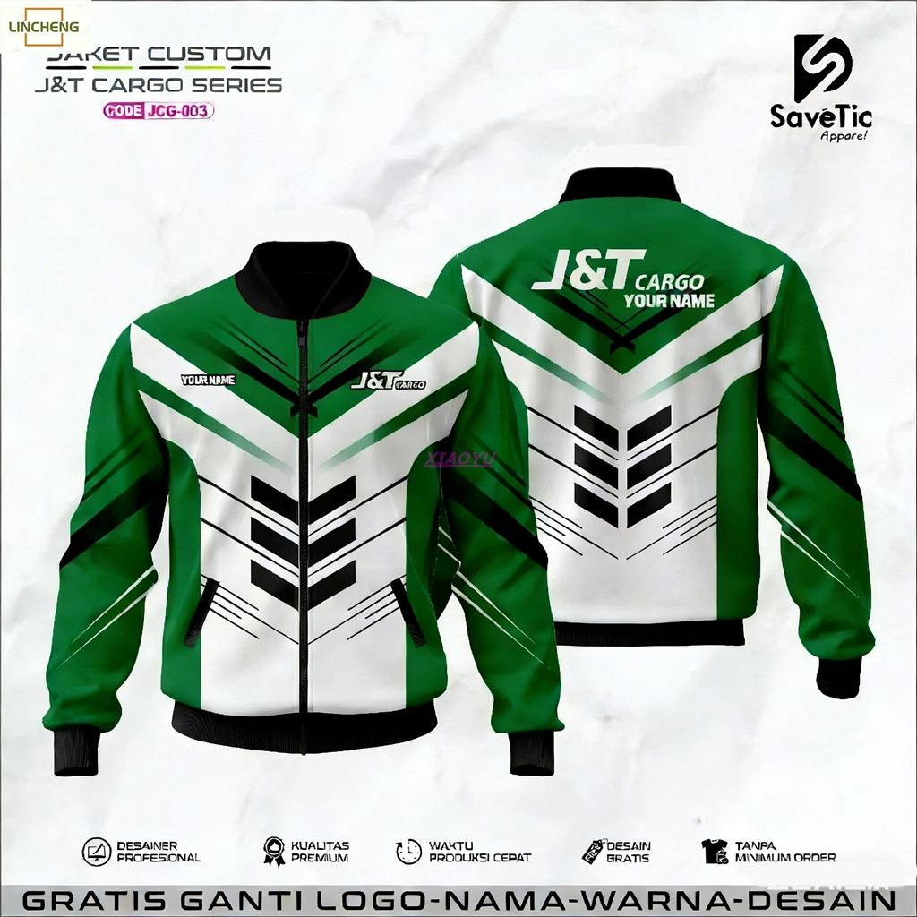 Jaket J&T Cargo พิมพ์เต็ม Sublim/Jaket J&T Cargo/jaket logistic jnt cargo/jaket custom jnt cargo jak