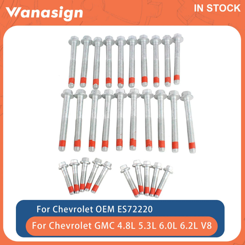 Engine Cylinder Head Bolt kit Fit 4.8 5.3 6.0 6.2L For Chevrolet Buick Cadillac Hummer GMC GM LS LT