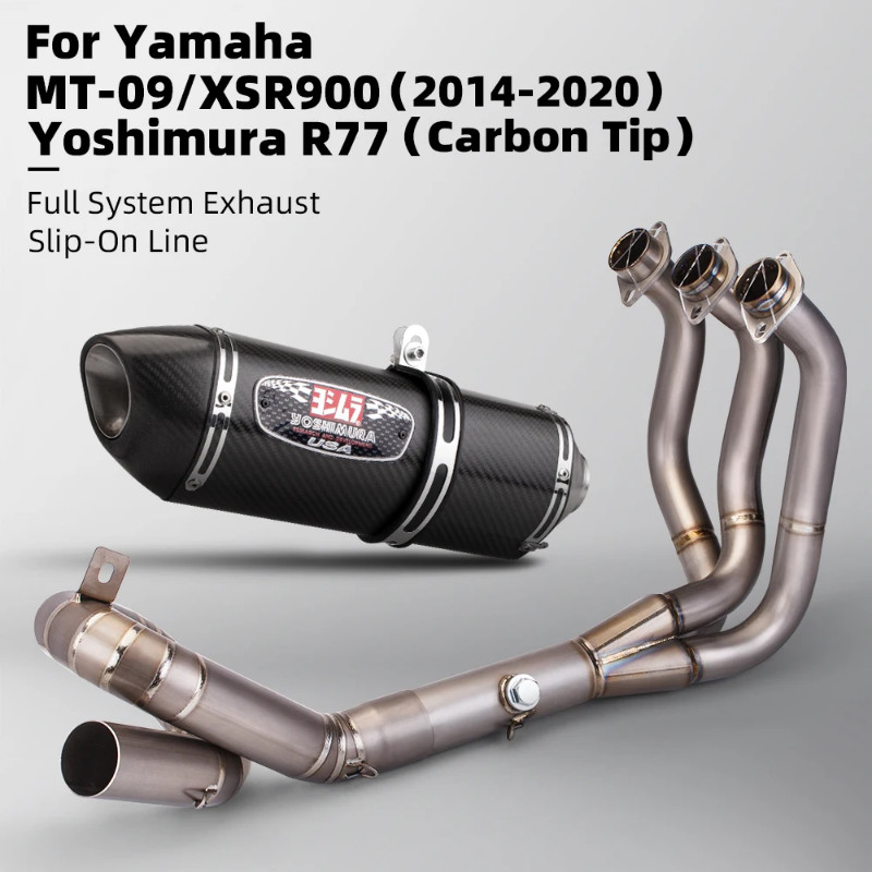 Slip On For MT-09 FZ-09 FJ09 MT09 2014-2020 Motorcycle Titanium alloy Exhaust Escape Systems Modify
