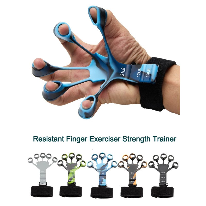 Finger Gripper Resistant Hand Grip Strengthener Recovery hand grip Guitar Finger hand expander Flex