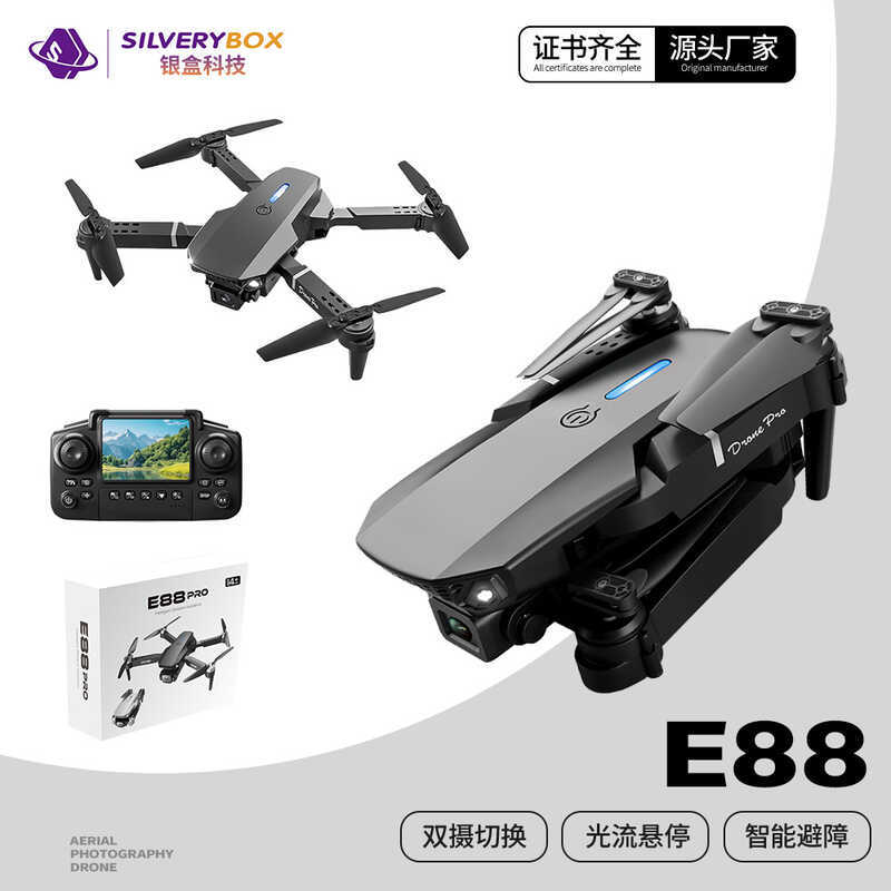 K3 หลีกเลี่ยงอุปสรรค Drone การถ่ายภาพทางอากาศ 4K HD Dual Photo ของเล่นรีโมทคอนโทรลเครื่องบิน E88 E99