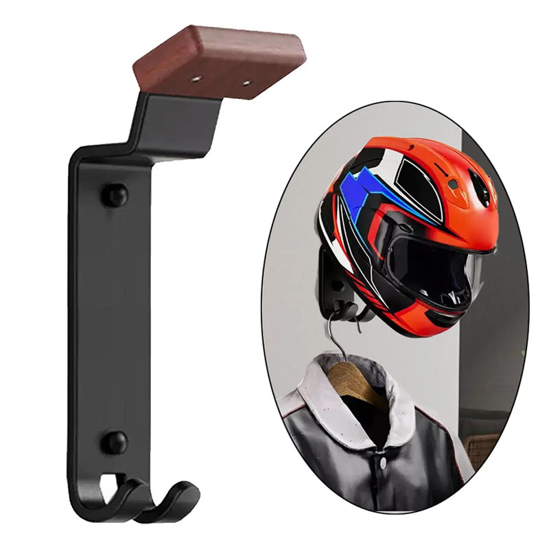 Motorcycle Helmet Holder Wall Mount Gear Rack for Jackets Ski Equipment
