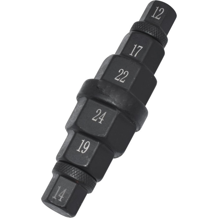 6-in-1 Motorcycle Front Axle Wheel Allen Axle Spindle Socket Adapter Tool 3/8 Inch 12mm 14mm 17mm 1